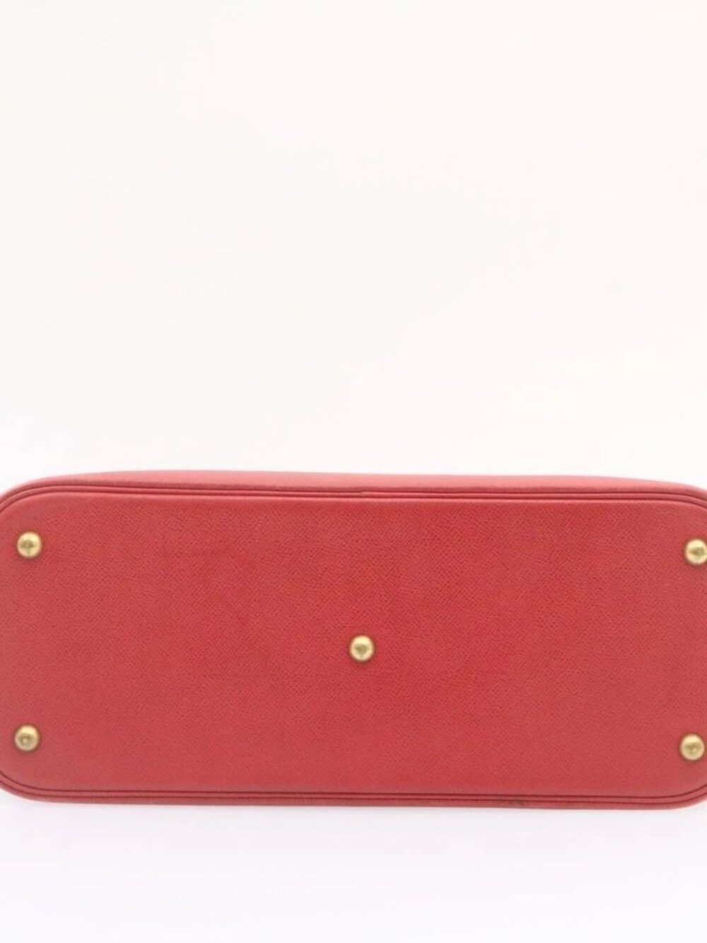 HERMES Bolide 37 Hand Bag Leather Red Auth nh122SAM - Picture 8 of 16